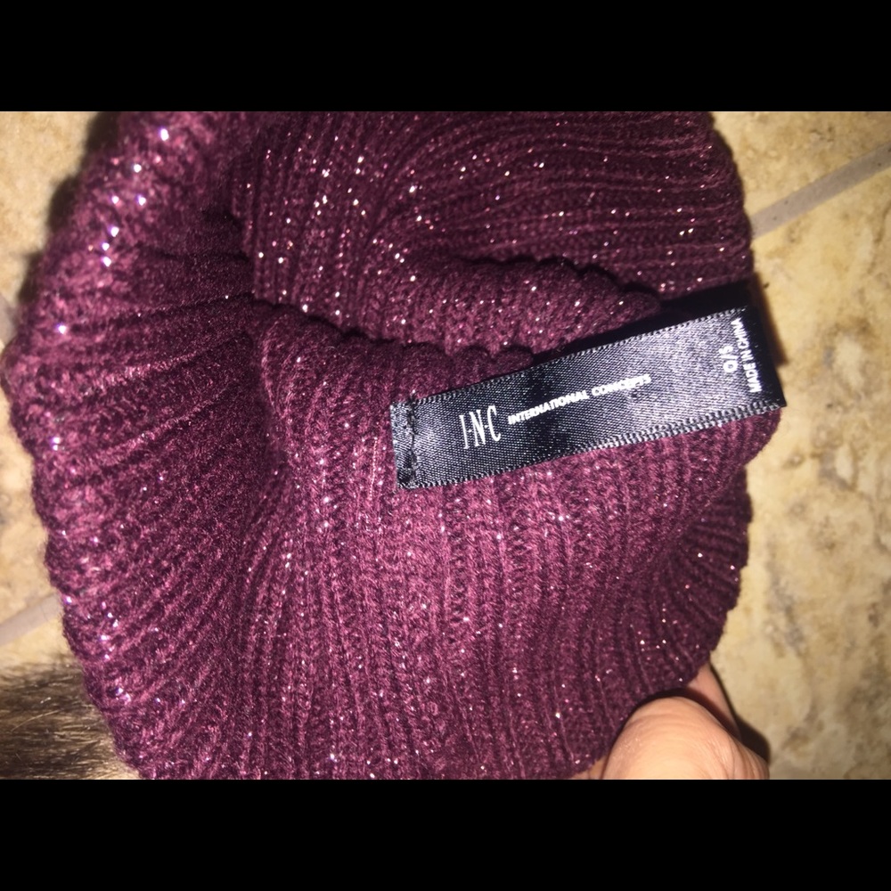 INC Women’s Winter Pom Hat - Picture 2 of 4